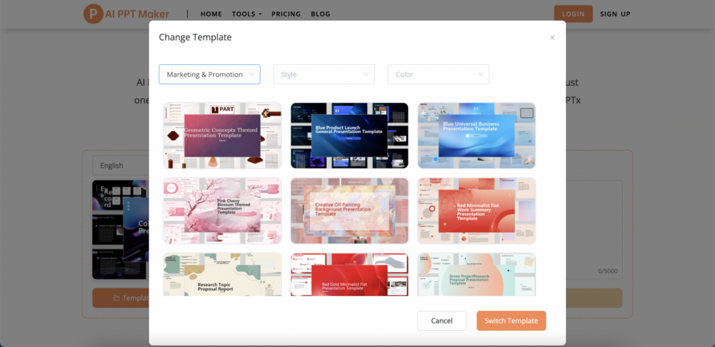 Marketing & Promotion PPT Templates - AIPPTMaker.ai