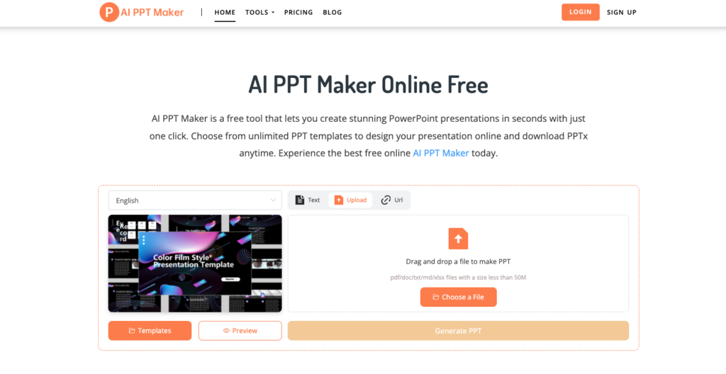 Meet AI PPT Maker